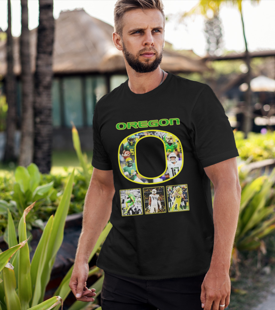 Oregon Ducks Football Players Collage NCAA Team Spirit T-Shirt