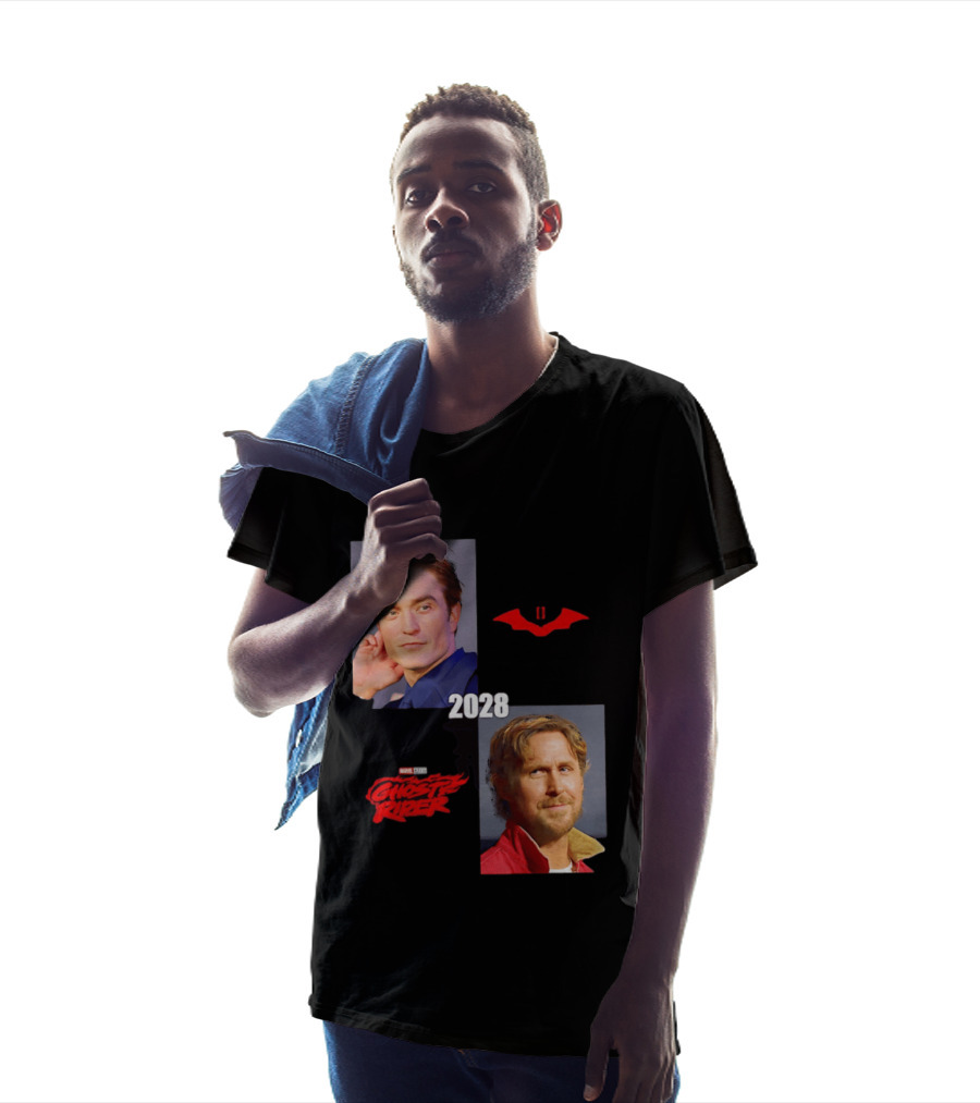 The Batman 2 2028 Marvel Studios Ghost Rider Robert Pattinson Ryan Gosling T-Shirt