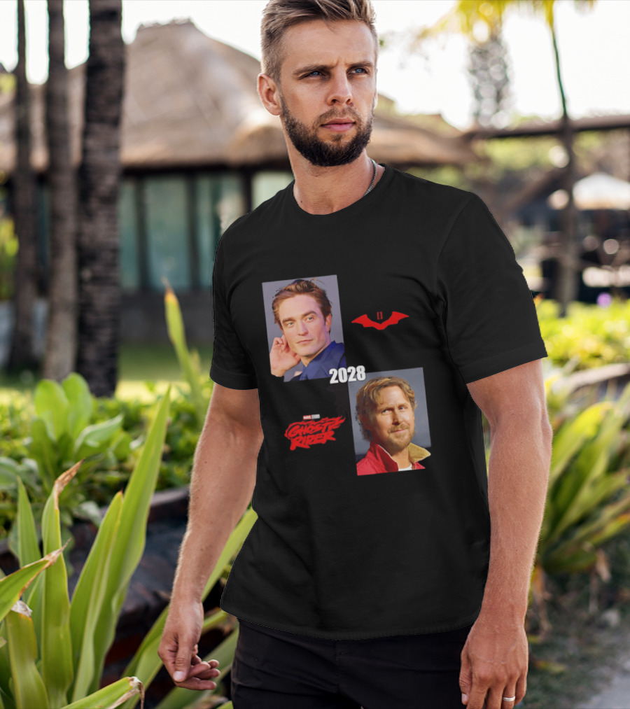 The Batman 2 2028 Marvel Studios Ghost Rider Robert Pattinson Ryan Gosling T-Shirt