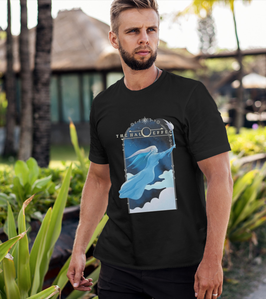 The Halo Effect Blue Lady Ethereal Night Sky Celestial T-Shirt