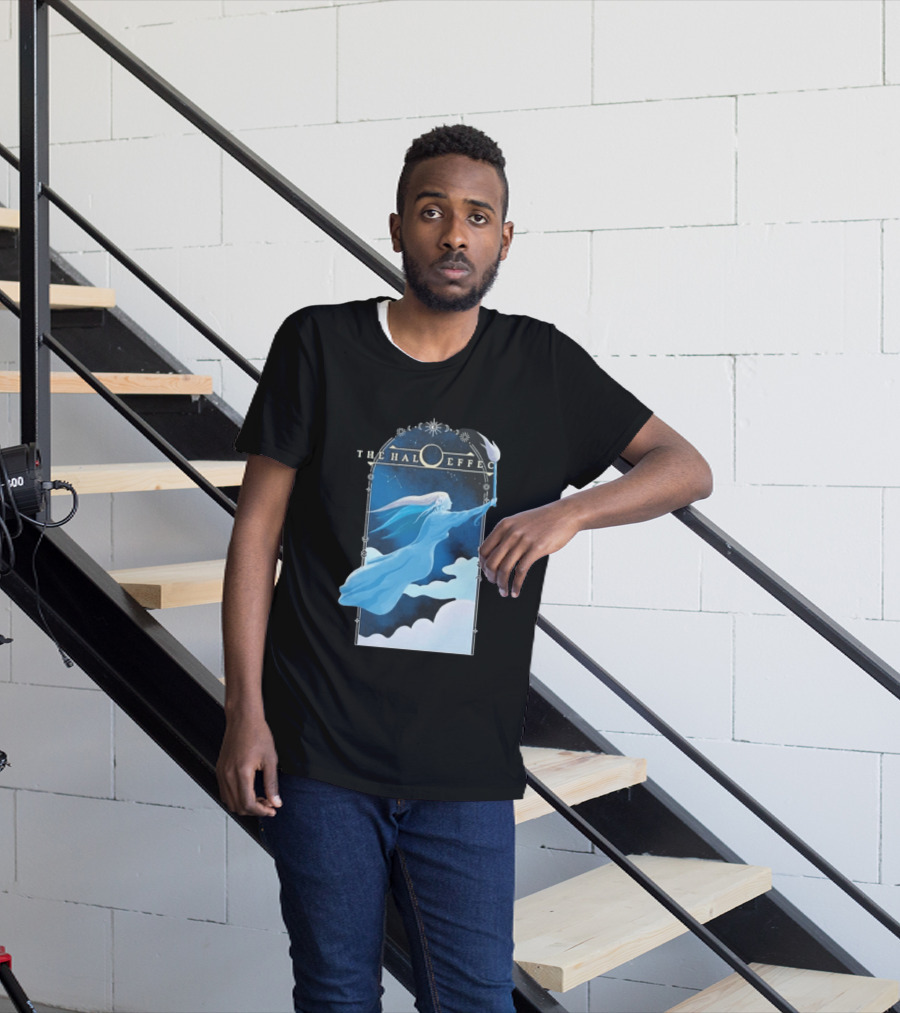 The Halo Effect Blue Lady Ethereal Night Sky Celestial T-Shirt