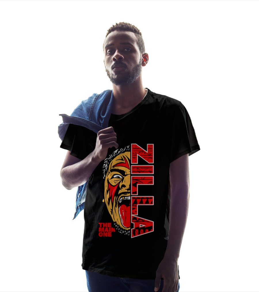 The Main One Zilla Tribal Wrestling Face T-Shirt
