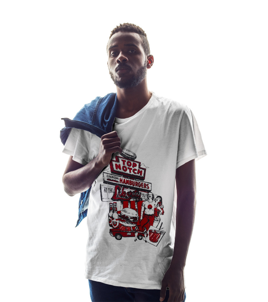 Top Notch Hamburgers Liberty Car Drink Charcoal Vibes T-Shirt