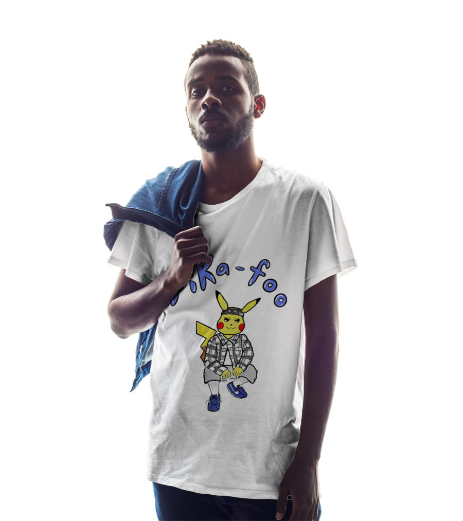 Pika Foo Pikachu Urban Style Character Fashion T-Shirt