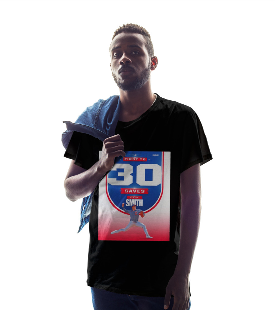 Cade Smith Cleveland Guardians First To 30 Saves Baseball T-Shirt