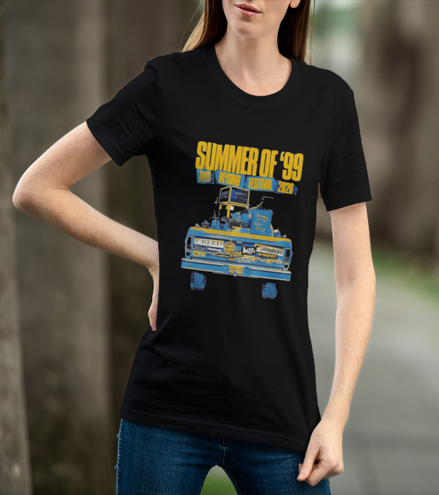 Summer Of '99 And Beyond Festival 2026 Creed Limp Bizkit Sevendust July 18 19 T-Shirt