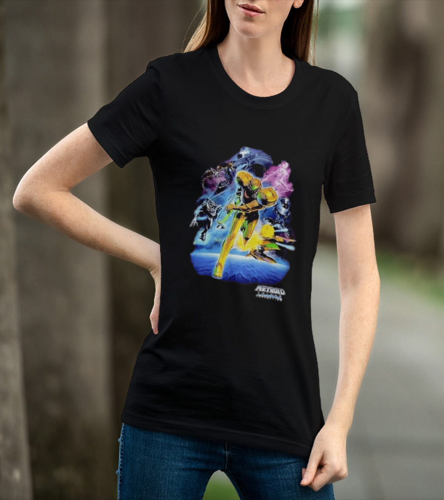 Metroid Prime 3 Corruption Samus Aran Action Scene T-Shirt