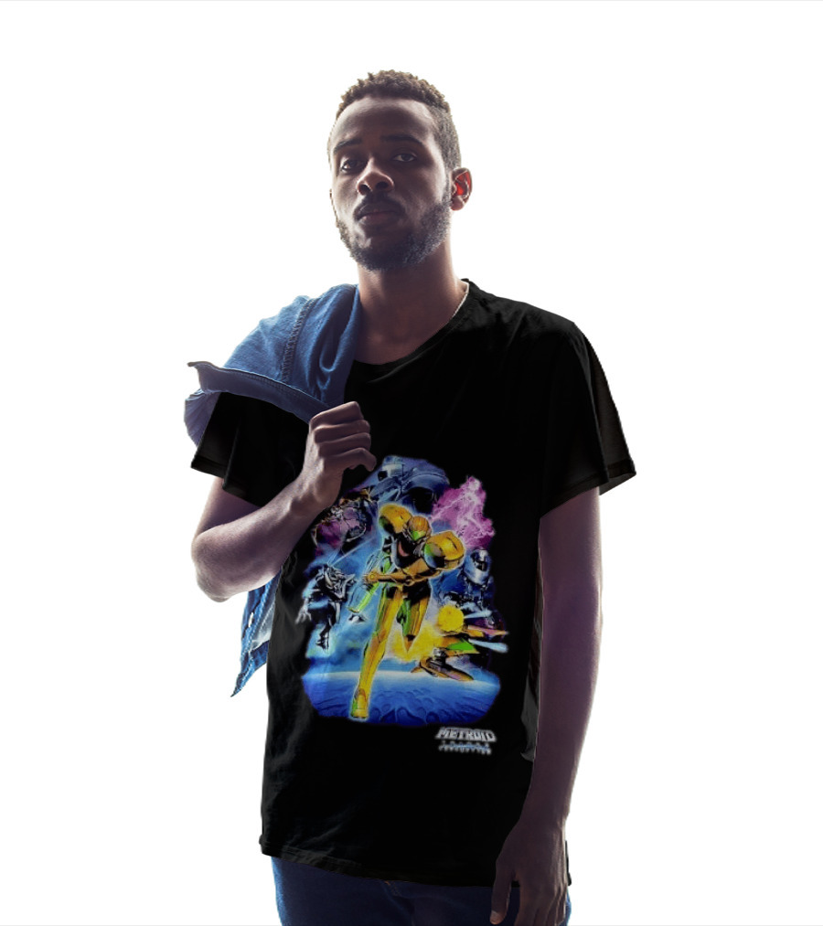 Metroid Prime 3 Corruption Samus Aran Action Scene T-Shirt
