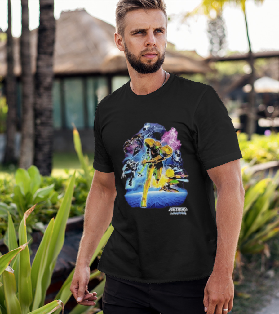 Metroid Prime 3 Corruption Samus Aran Action Scene T-Shirt