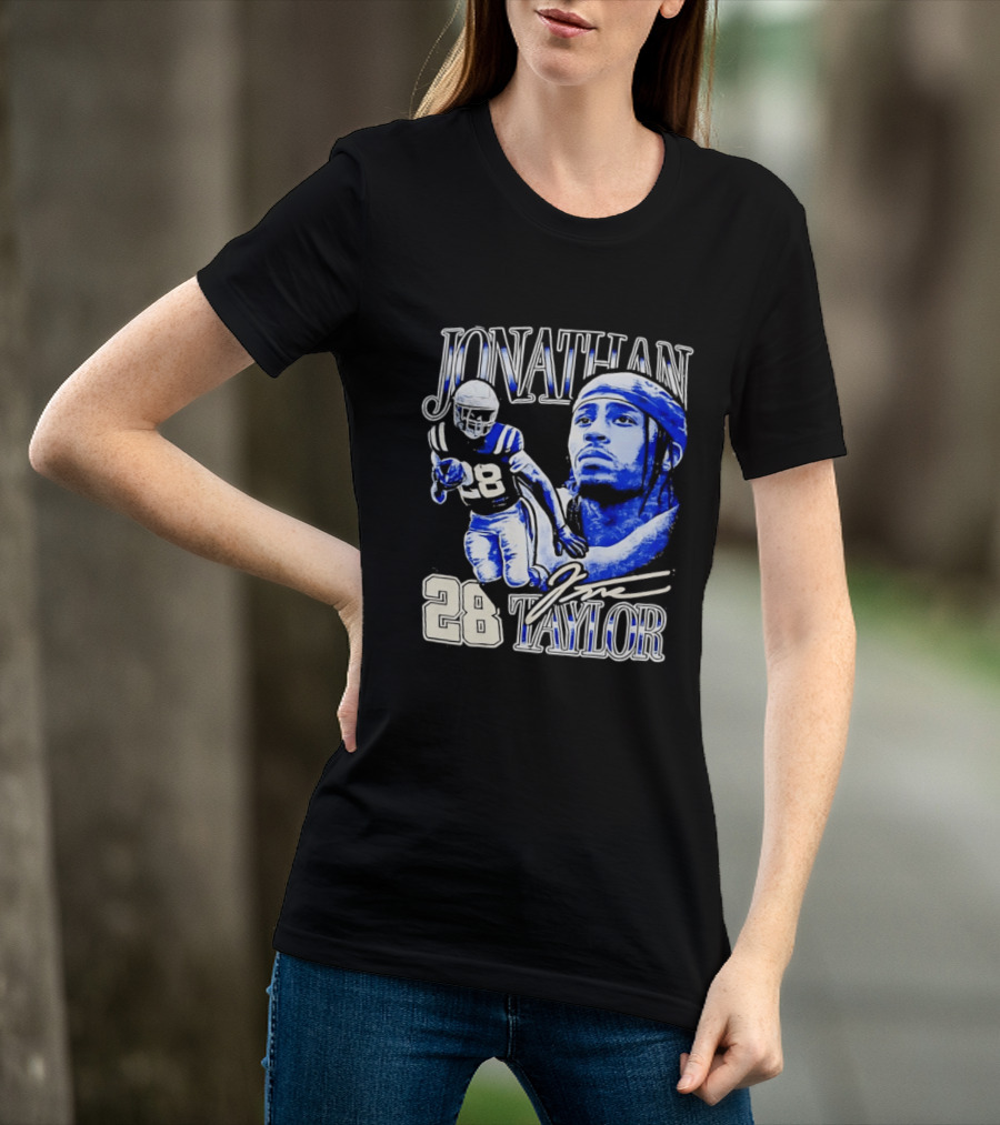 Jonathan Taylor 28 Indianapolis Colts Football NFL Bootleg T-Shirt