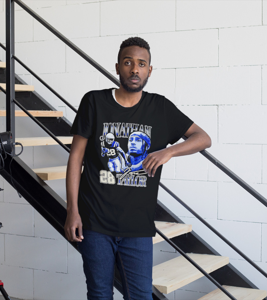 Jonathan Taylor 28 Indianapolis Colts Football NFL Bootleg T-Shirt