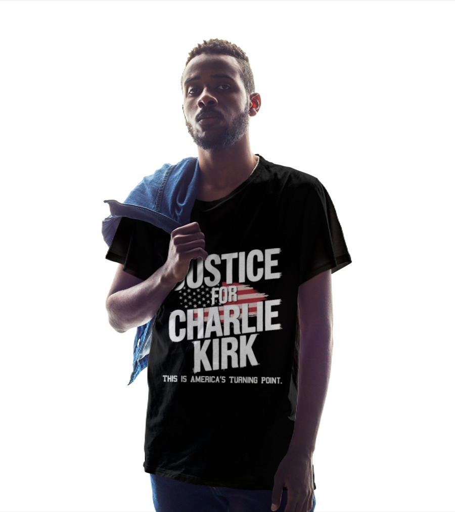 Justice For Charlie Kirk America's Turning Point With Stars And Stripes T-Shirt