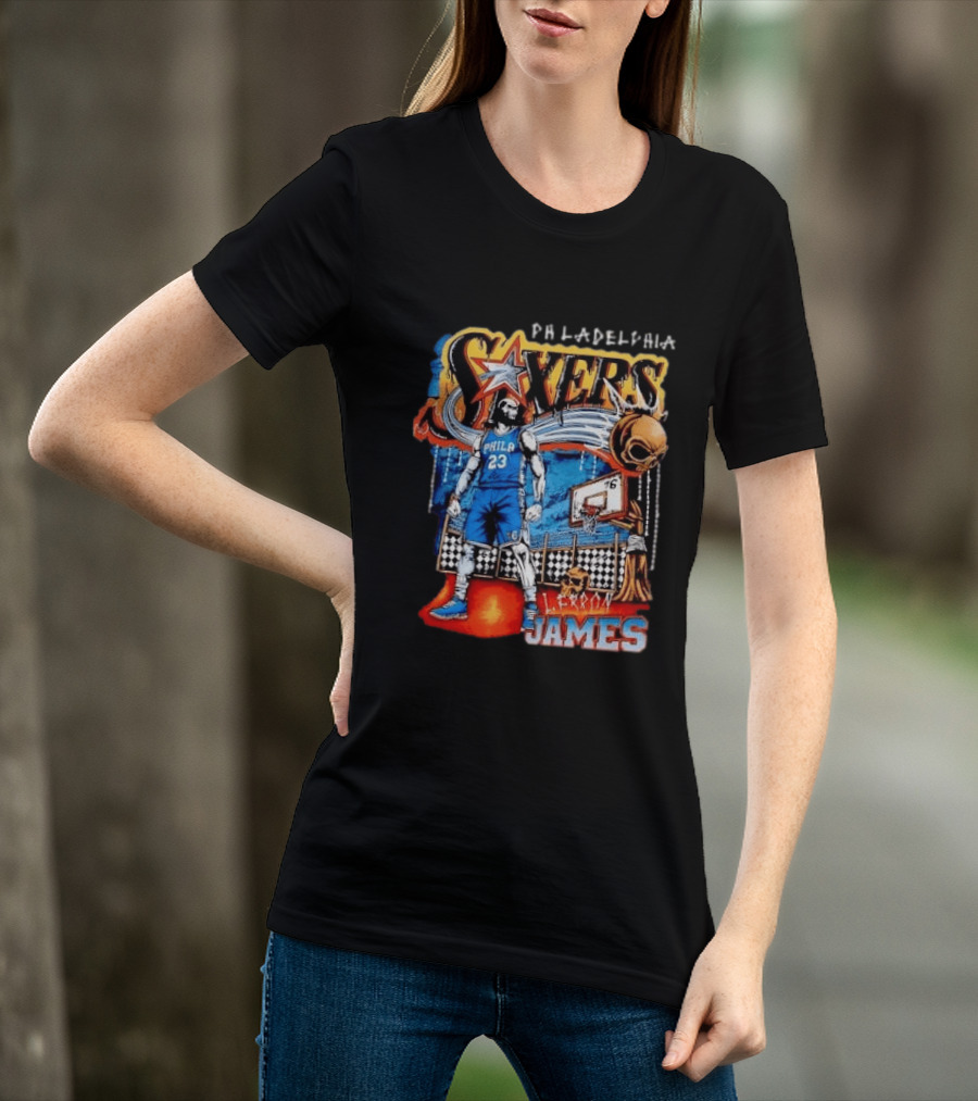 Philadelphia Sixers Basketball L. Ferron James 23 T-Shirt