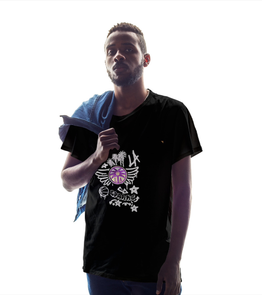 LA Sparks Graffiti Wings Basketball Stars T-Shirt