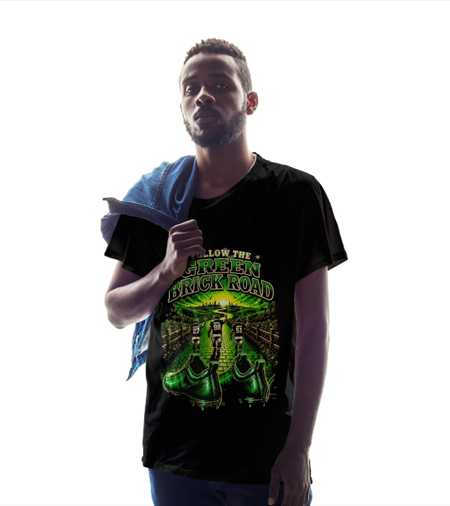 Philadelphia Eagles Follow The Green Brick Road Fantasy Football T-Shirt