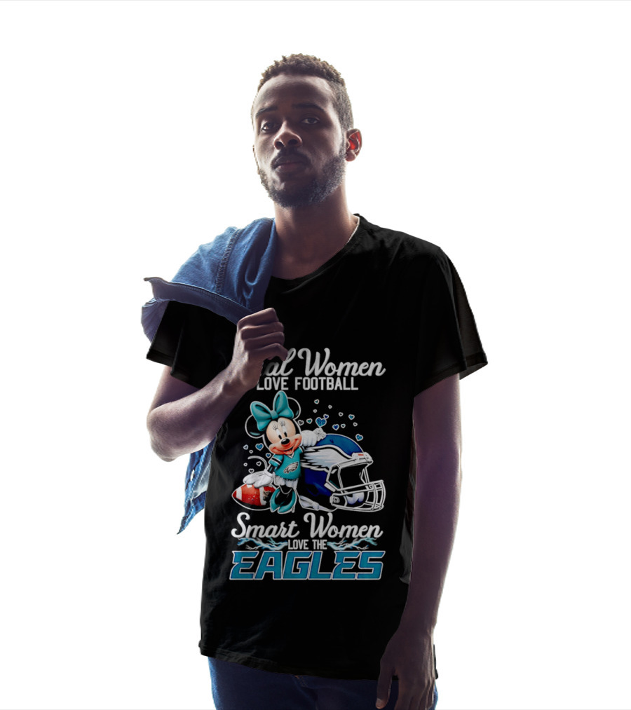 Real Women Love Football Smart Women Love The Eagles Minnie T-Shirt