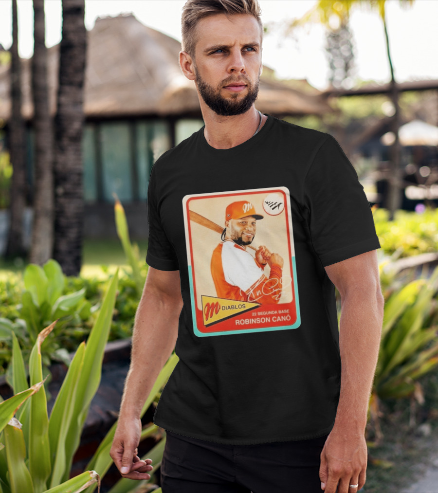 Robinson Canó Diablos 22 Segunda Base Baseball Card T-Shirt