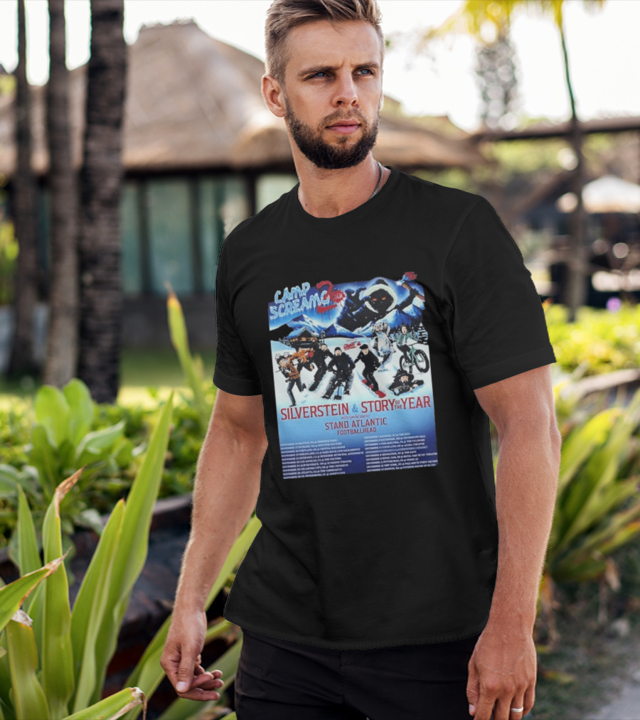 Camp Screamo 2 Tour 2026 Silverstein Story Of The Year Stand Atlantic Footballhead Dates T-Shirt