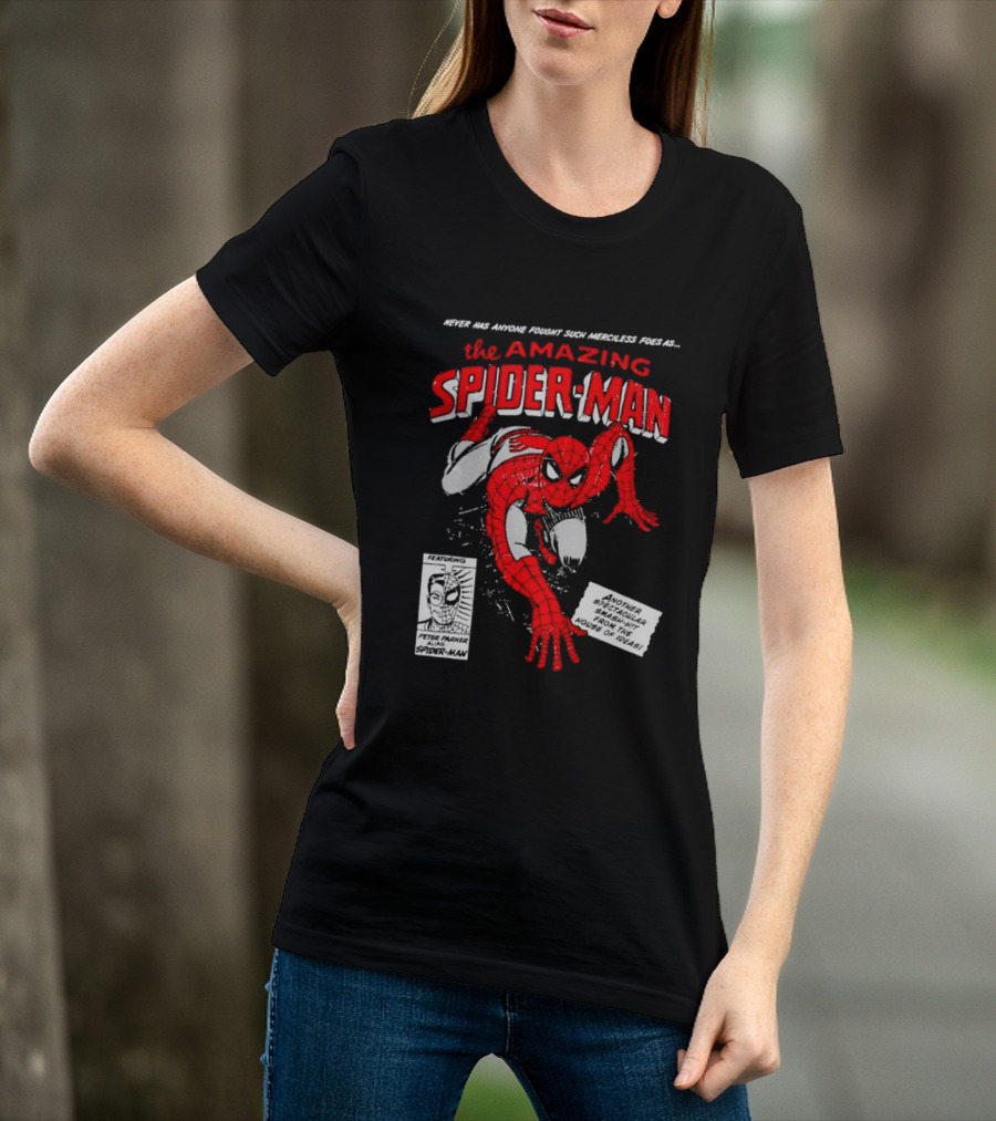 Never Has Anyone Fought Such Merciless Foes As The Amazing Spider Man Marvel Superhero T-Shirt