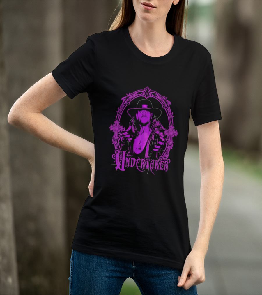 The Deadman Rising Undertaker WWE Mirror Frame T-Shirt