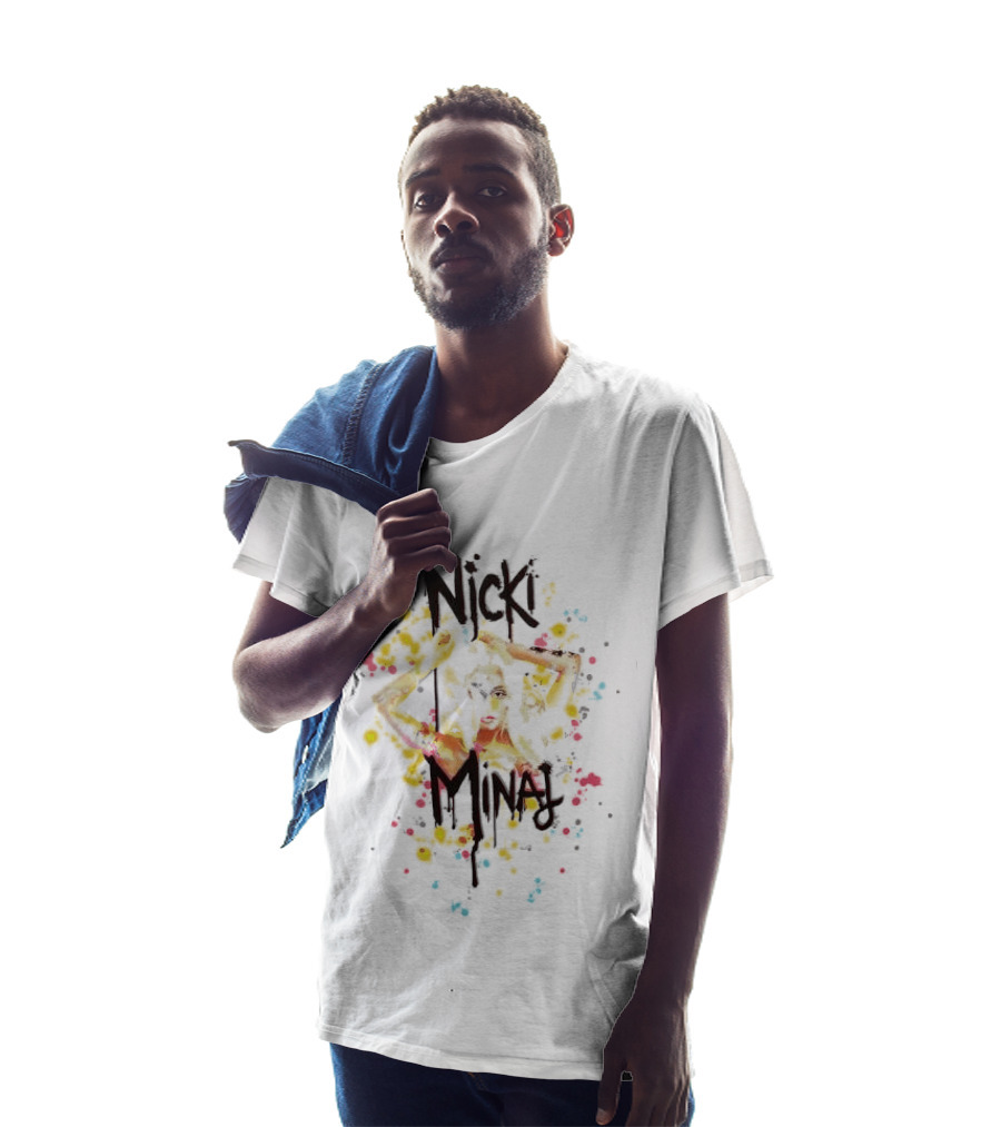 Nicki Minaj Vibrant Paint Splatter T-Shirt