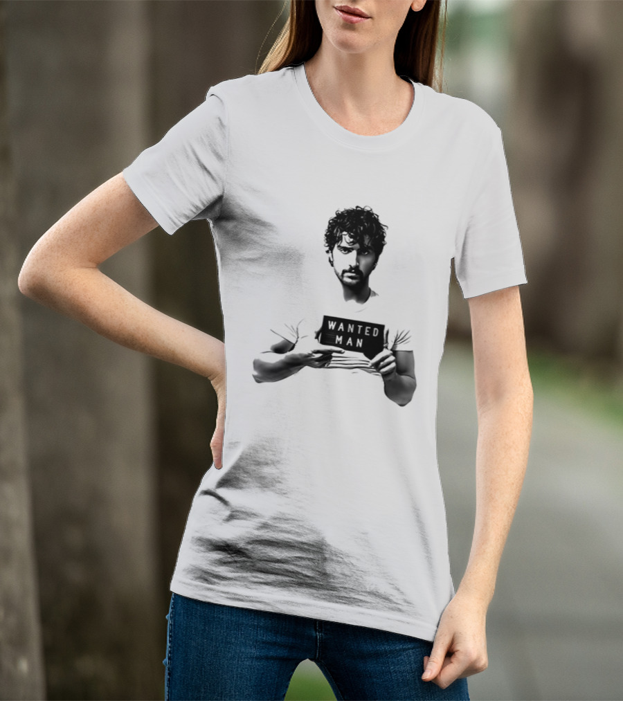 Boone Wanted Man Tour Shot 2026 Bold Typography Black And White T-Shirt
