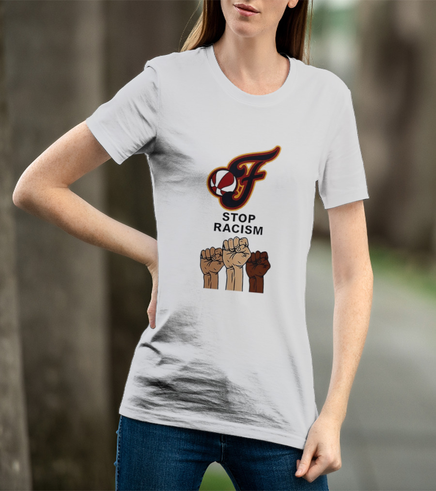 Indiana Fever Stop Racism 2026 Raised Fists T-Shirt