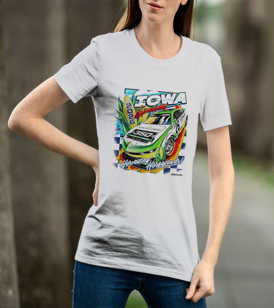 Iowa Speedway Harvesting Horsepower 2026 Iowa Corn 350 NASCAR T-Shirt