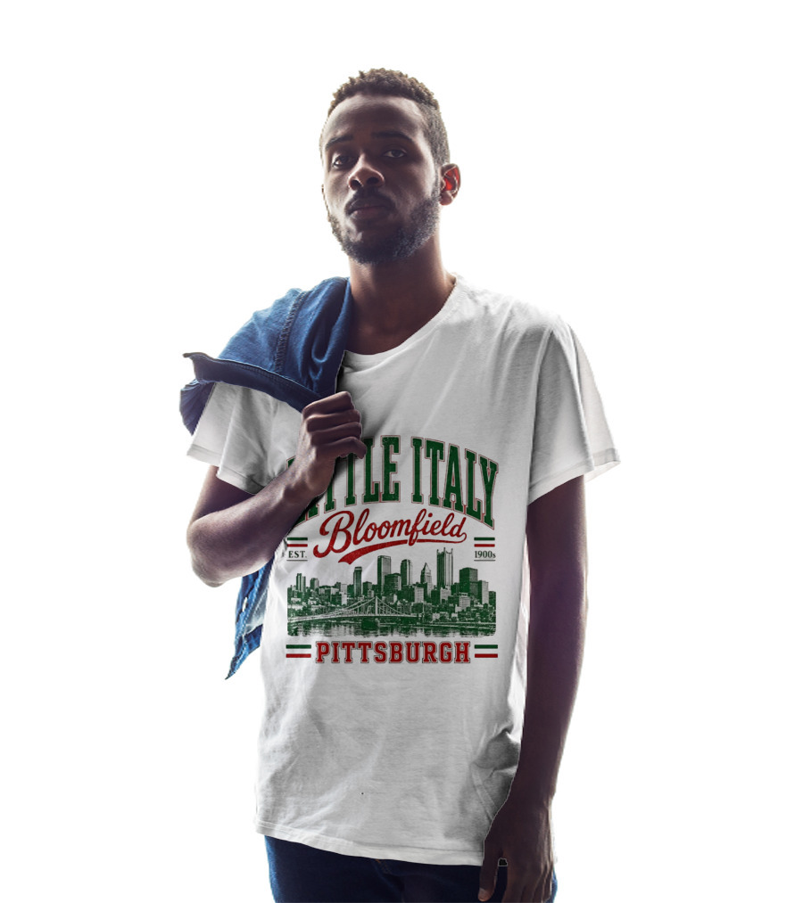 Little Italy Bloomfield Pittsburgh Est. 1900s Skyline Heritage T-Shirt