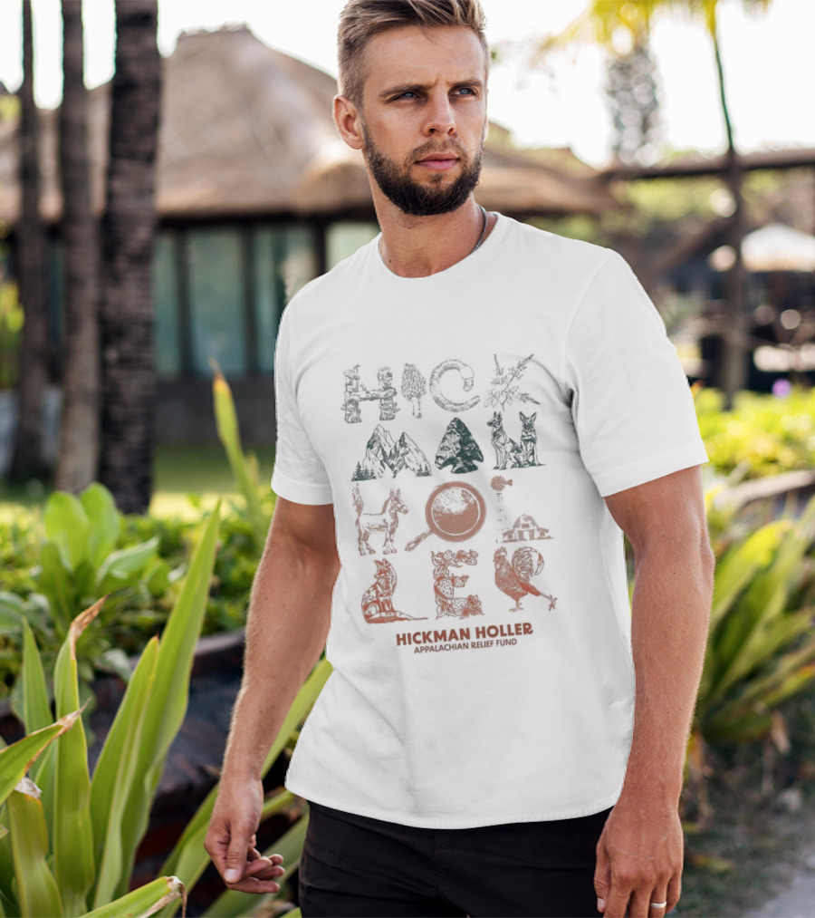 Tyler Childers Hickman Holler Appalachian Relief Fund Hickman Holler Appalachian Mountains Wildlife Bear Banjo Squirrel T-Shirt