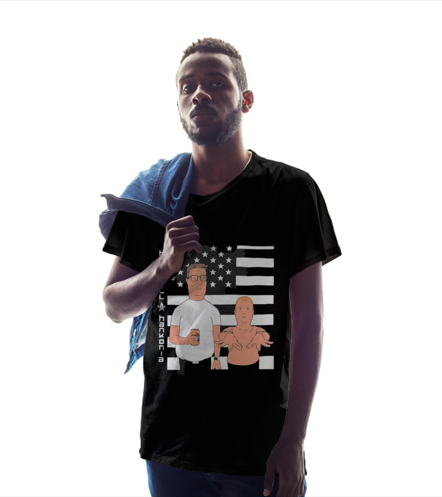 Hank Hill Hankonia American Flag Stars Stripes Characters T-Shirt