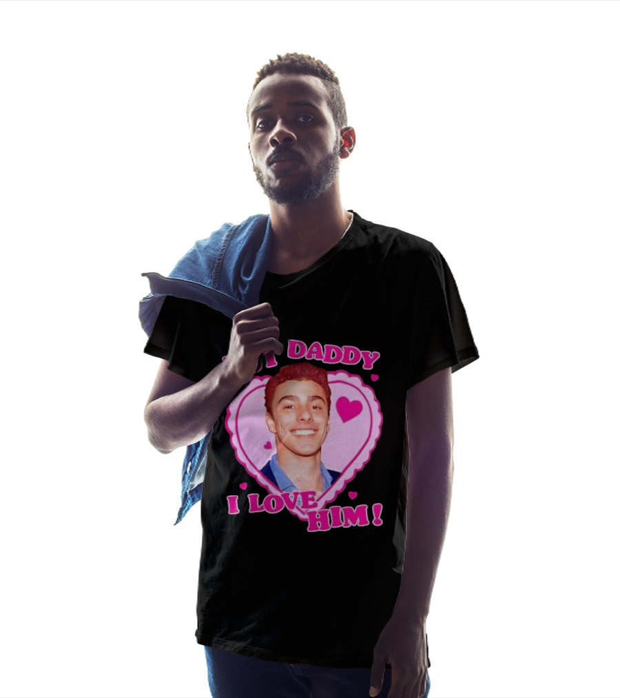 But Daddy I Love Him Heart Frame Pink Text And Hearts T-Shirt