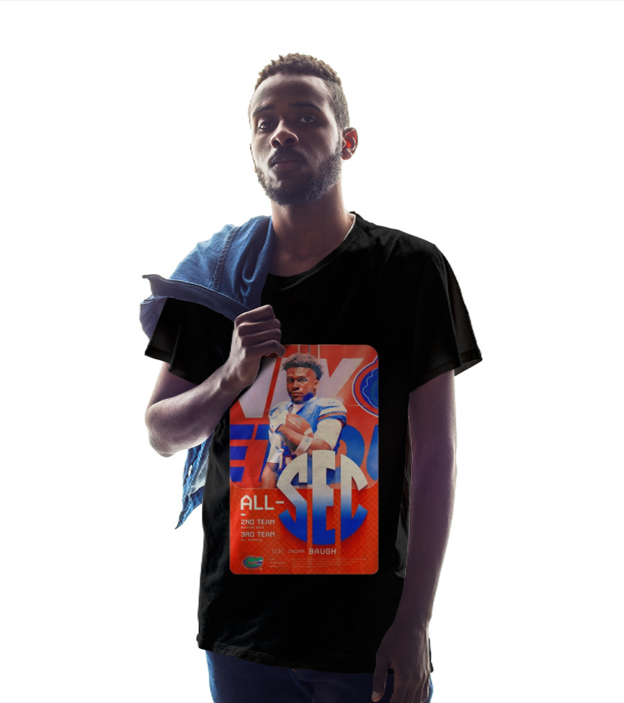 Jadan Baugh No 13 All SEC 2nd Team Running Back Florida Gators 3rd Team All Purpose T-Shirt