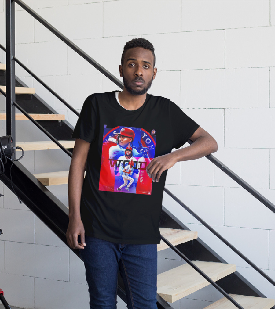 James Wood Washington Nationals .272 AVG .398 OBP 30 HR Collage T-Shirt