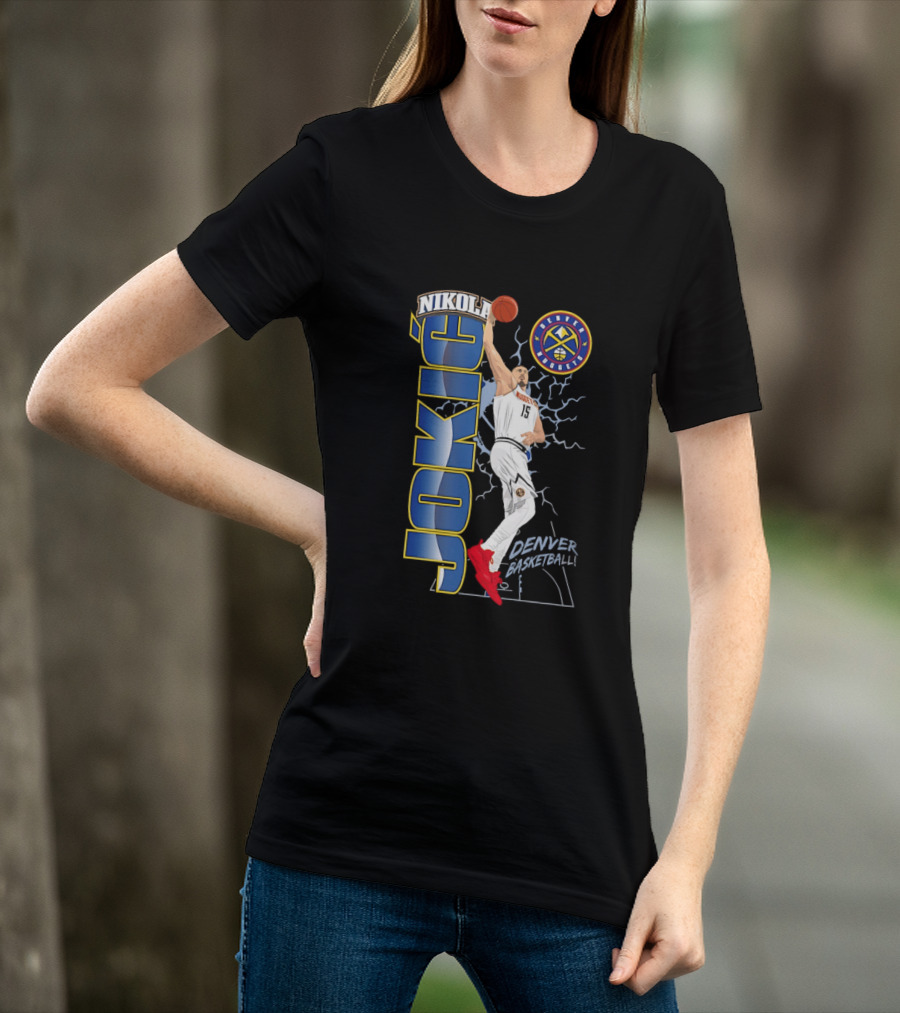 Denver Nuggets Nikola Jokić Basketball Dunk T-Shirt