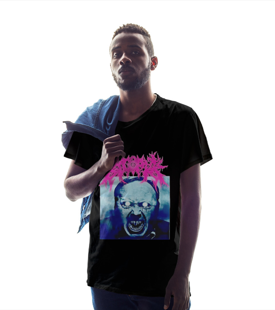 Gore Demon Face Glowing Eyes Death Metal Band T-Shirt