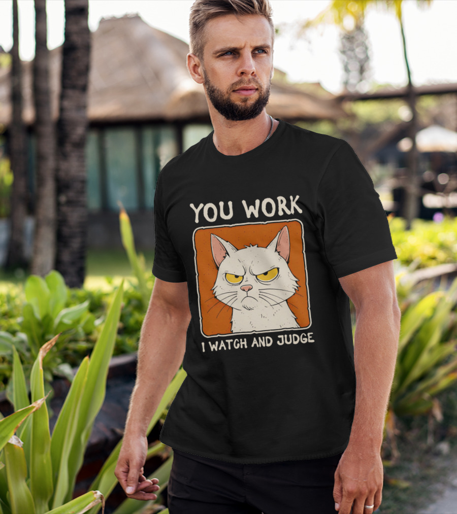 You Work I And Judge Cat Grumpy Attitude T-Shirt