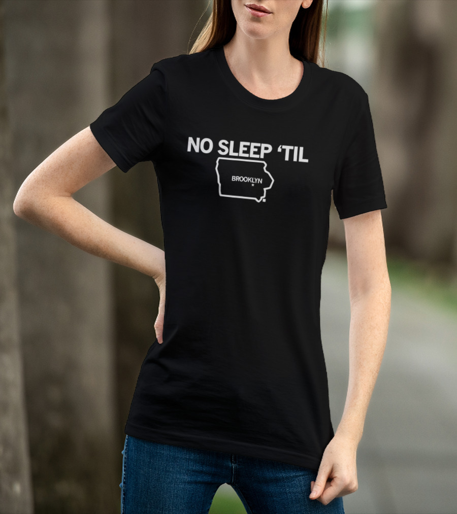 No Sleep 'Til Brooklyn State Map T-Shirt