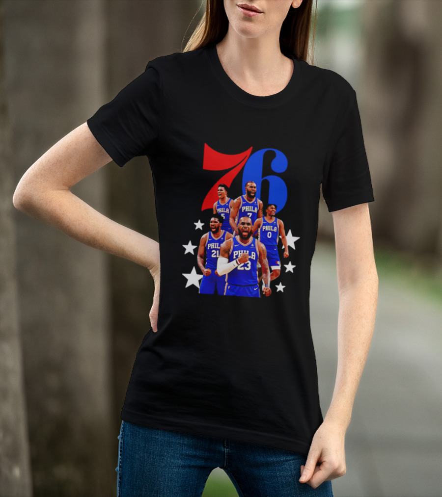 Philadelphia 76ers Players 23 21 7 0 Basketball Team Stars T-Shirt