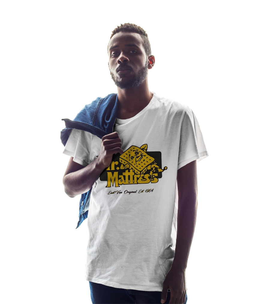 Mr Mattress East Van Original Est 1971 Flippable GOLD T-Shirt