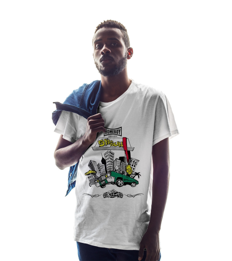 Homeboy Skrun Teddy Bear Driving City 5k Run Streetwear Adventure T-Shirt