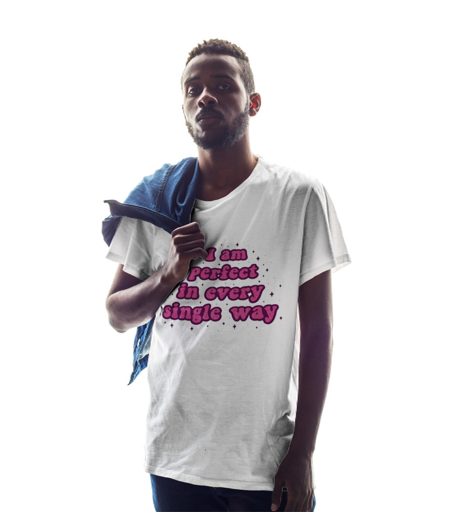 I Am Perfect In Every Single Way Pink Starry T-Shirt