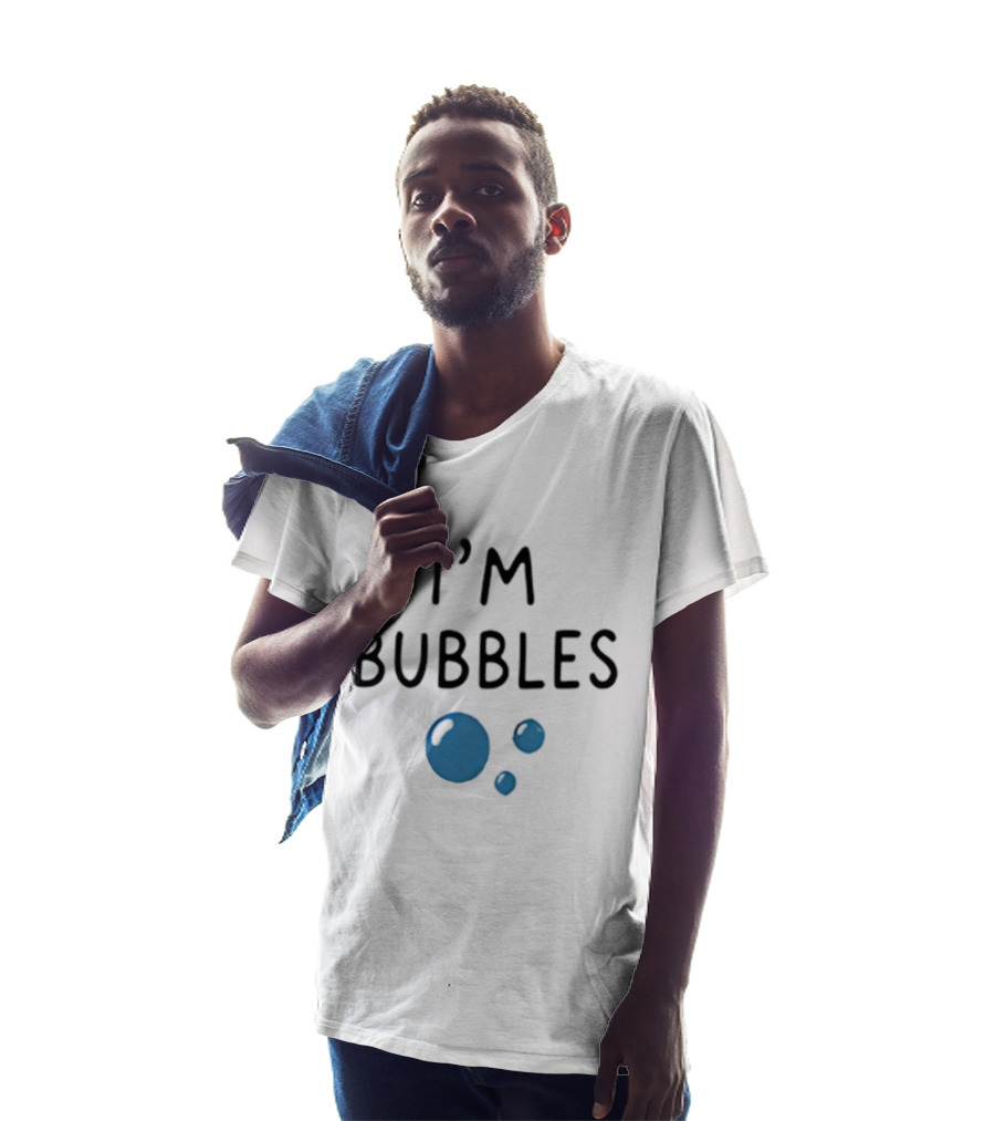 I'm Bubbles Fun Statement With Blue Bubble T-Shirt