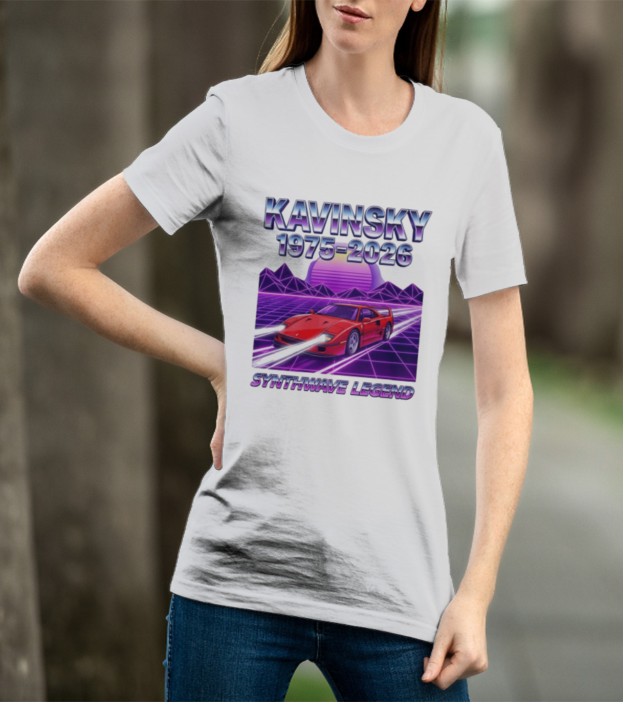Kavinsky 1975 2026 Synthwave Legend Vaporwave Retro Car Aesthetic T-Shirt