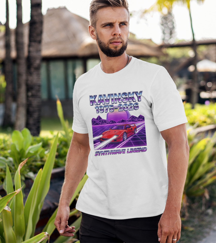Kavinsky 1975 2026 Synthwave Legend Vaporwave Retro Car Aesthetic T-Shirt