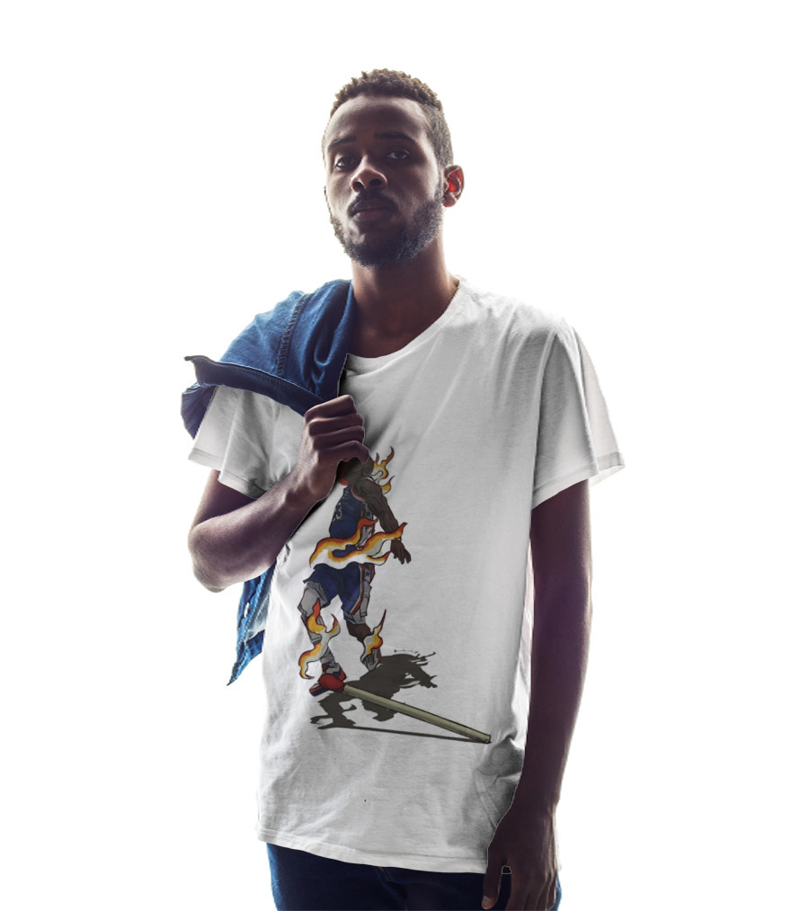LeBron James 76ers Basketball Flame Dunk 23 T-Shirt