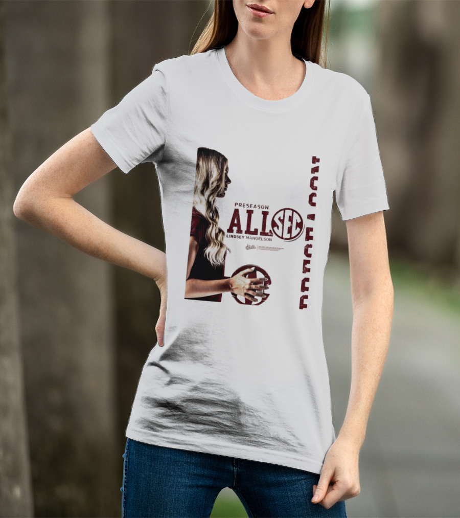 Preseason All SEC Lindsey Mangelson Mississippi State Volleyball 2026 T-Shirt