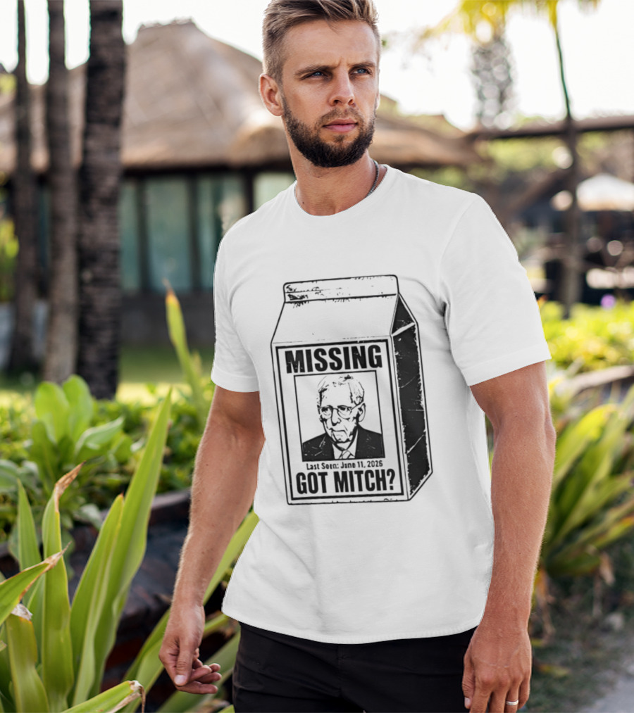 Missing Mitch McConnell Got Mitch Milk Carton T-Shirt
