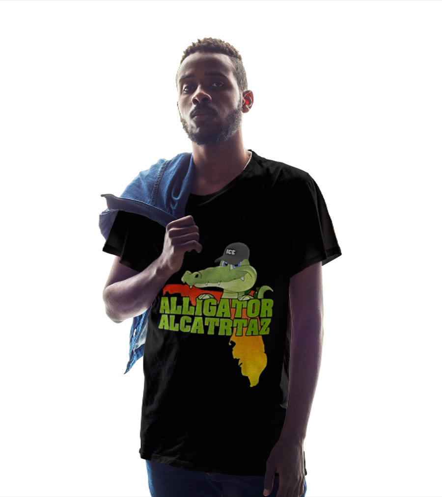 Alligator Alcatraz ICC Ice Cap Florida Map T-Shirt