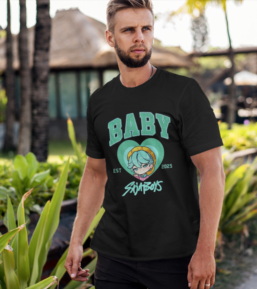 Baby Saja Boys Kpop Demon Hunters Est 2025 Anime Character Heart T-Shirt